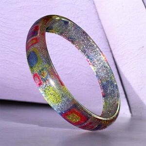 Colorful Abstract Bangle Bracelet